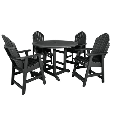 Hamilton 5pc 48in Round Dining Set - Counter Height Dining Highwood USA Black 