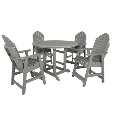 Hamilton 5pc 48in Round Dining Set - Counter Height Dining Highwood USA Coastal Teak 