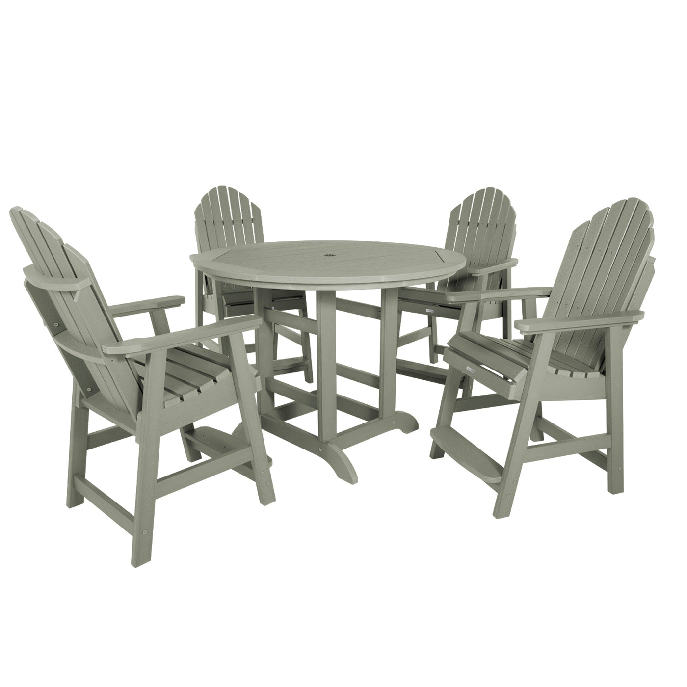 Hamilton 5pc 48in Round Dining Set - Counter Height Dining Highwood USA Eucalyptus 