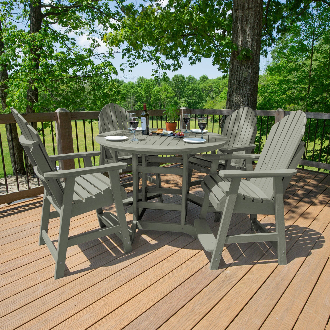 Hamilton 5pc 48in Round Dining Set - Counter Height Dining Highwood USA 