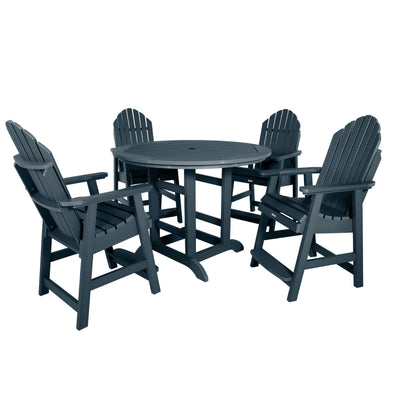 Hamilton 5pc 48in Round Dining Set - Counter Height Dining Highwood USA Federal Blue 