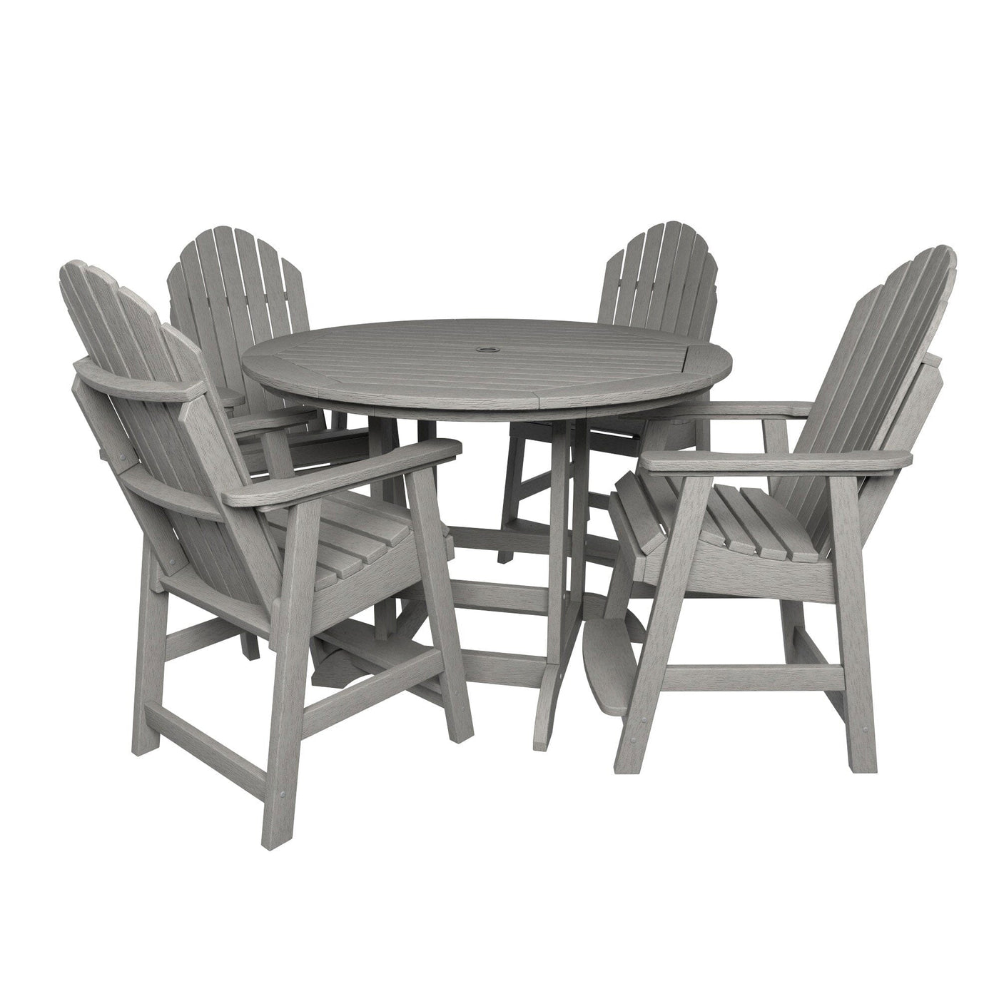 Hamilton 5pc 48in Round Dining Set - Counter Height Dining Highwood USA Harbor Gray 