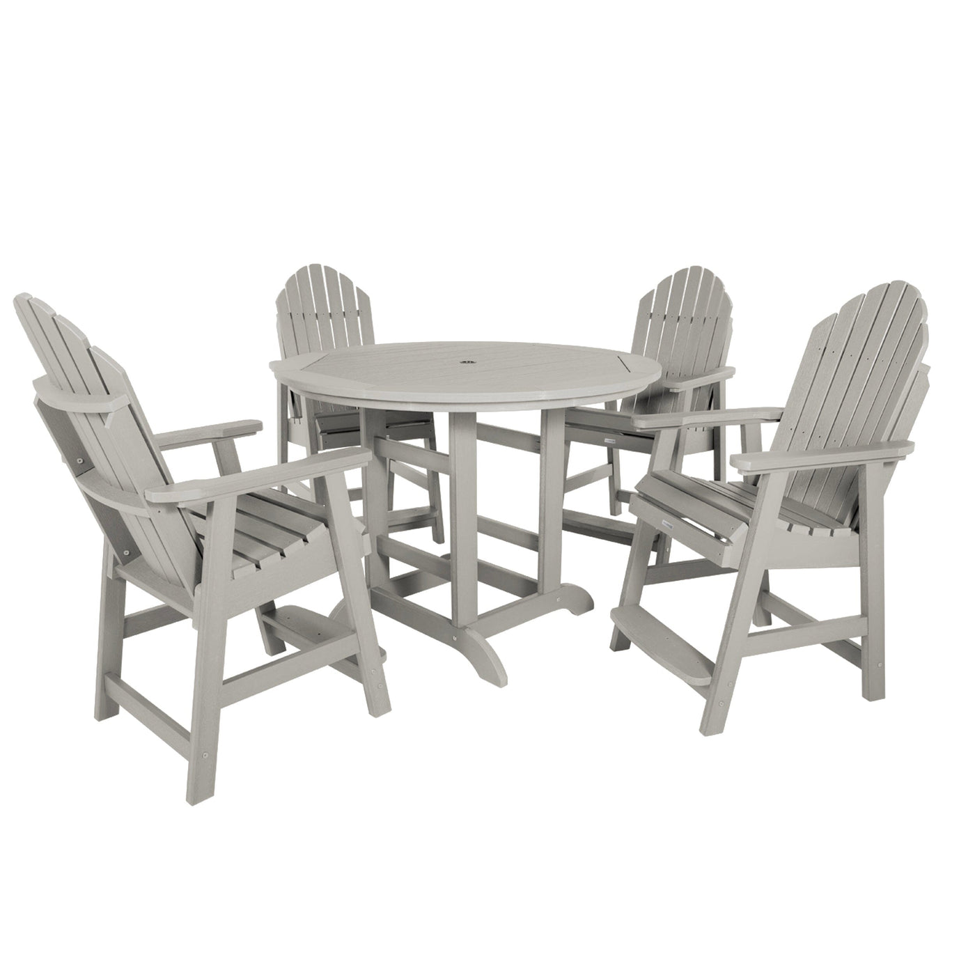 Hamilton 5pc 48in Round Dining Set - Counter Height Dining Highwood USA Harbor Gray 