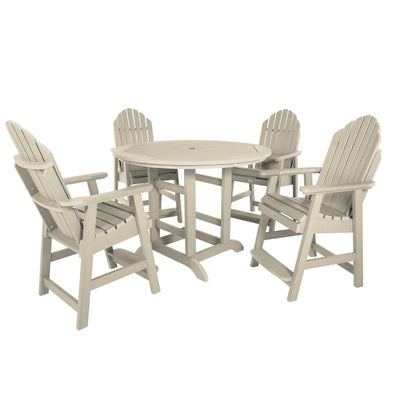 Hamilton 5pc 48in Round Dining Set - Counter Height Dining Highwood USA Whitewash 