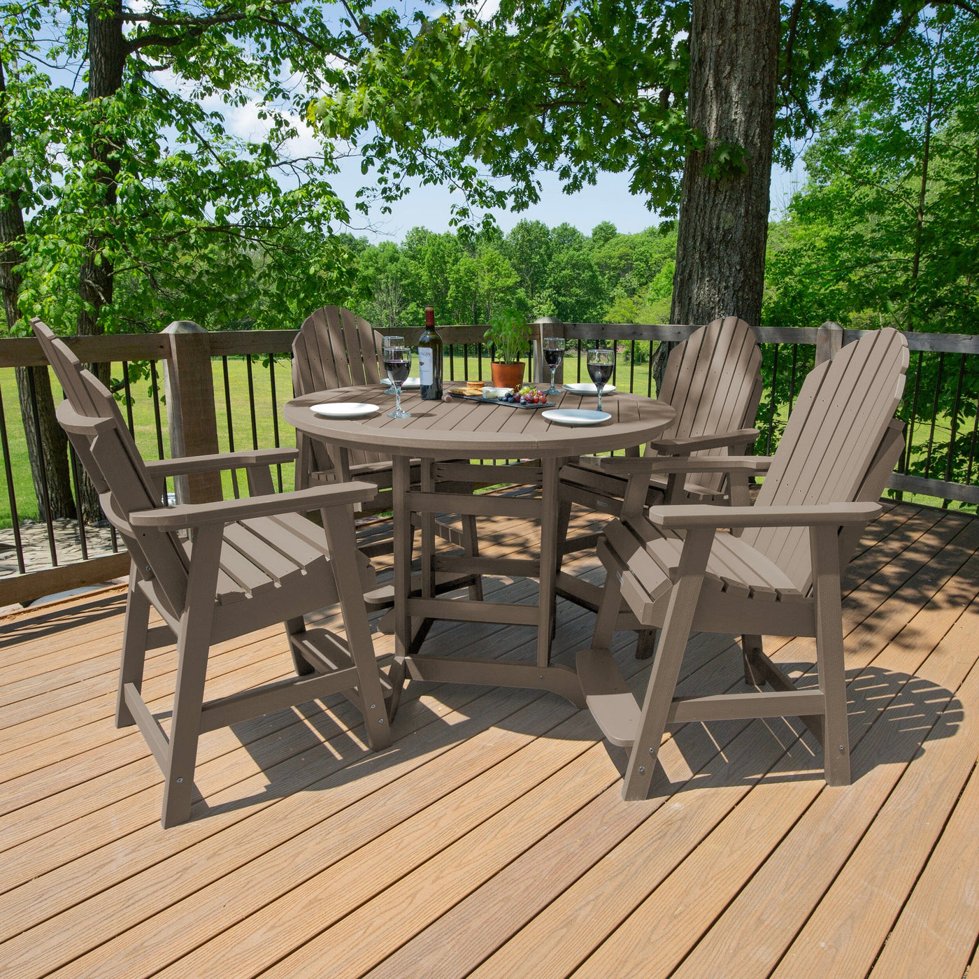 Hamilton 5pc 48in Round Dining Set - Counter Height Dining Highwood USA 