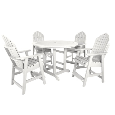 Hamilton 5pc 48in Round Dining Set - Counter Height Dining Highwood USA White 