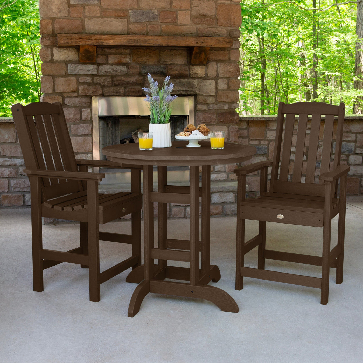 Lehigh 3pc 36in Round Dining Set - Counter Height Dining Highwood USA 