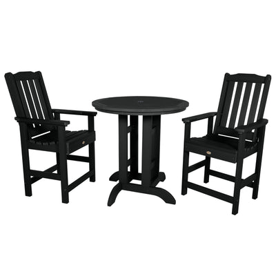 Lehigh 3pc 36in Round Dining Set - Counter Height Dining Highwood USA Black 