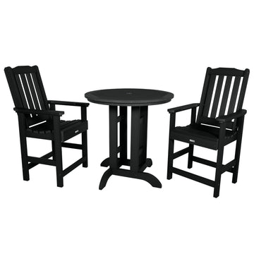 Lehigh 3pc 36in Round Dining Set - Counter Height Dining Highwood USA Black 