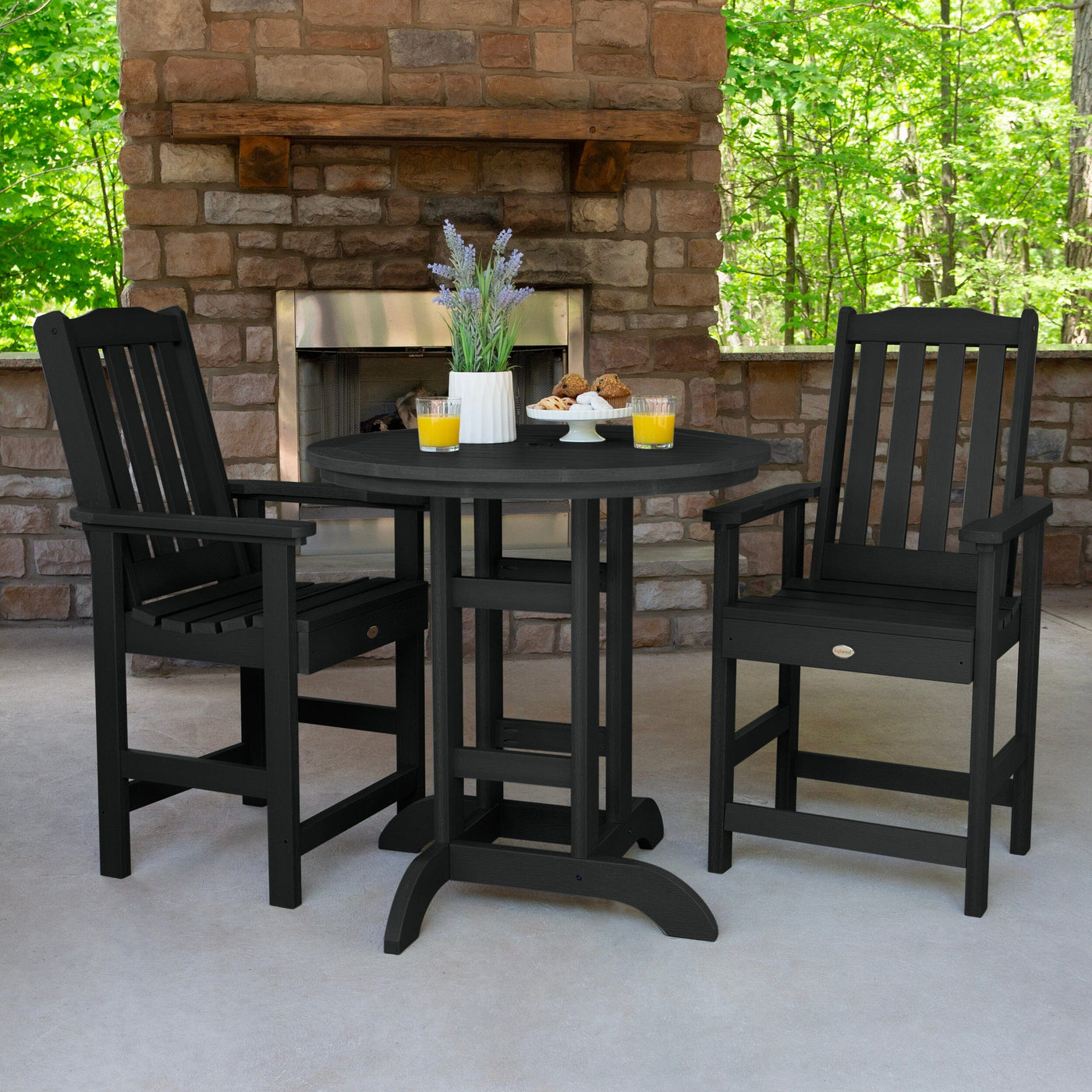 Lehigh 3pc 36in Round Dining Set - Counter Height Dining Highwood USA 