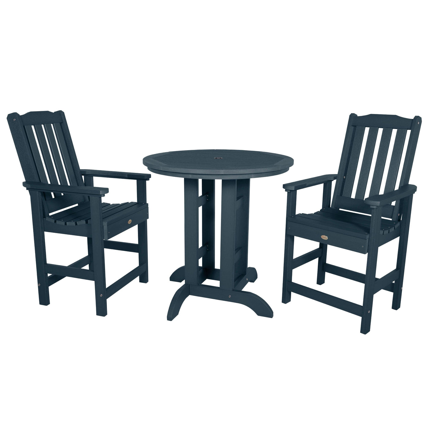 Lehigh 3pc 36in Round Dining Set - Counter Height Dining Highwood USA Federal Blue 