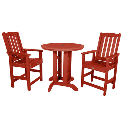 Lehigh 3pc 36in Round Dining Set - Counter Height Dining Highwood USA Rustic Red 