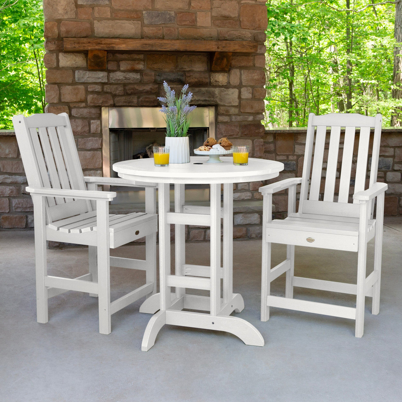 Lehigh 3pc 36in Round Dining Set - Counter Height Dining Highwood USA 