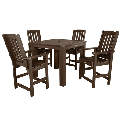 Lehigh 5pc Square Dining Set 42in x 42in - Counter Height Dining Highwood USA Weathered Acorn 