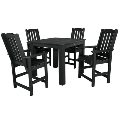 Lehigh 5pc Square Dining Set 42in x 42in - Counter Height Dining Highwood USA Black 