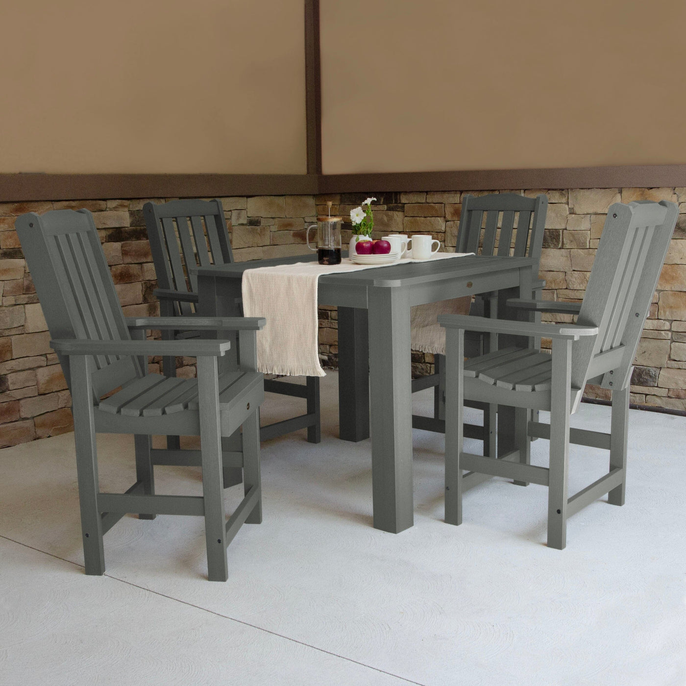 Lehigh 5pc Square Dining Set 42in x 42in - Counter Height Dining Highwood USA 