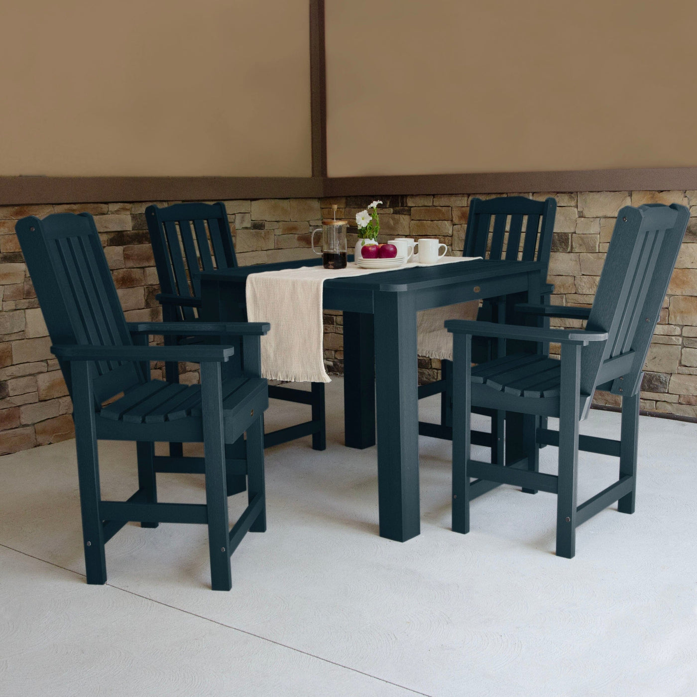 Lehigh 5pc Square Dining Set 42in x 42in - Counter Height Dining Highwood USA 