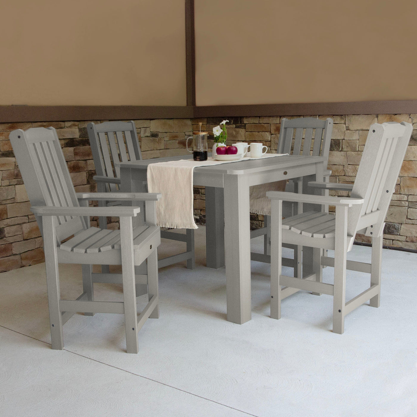 Lehigh 5pc Square Dining Set 42in x 42in - Counter Height Dining Highwood USA 