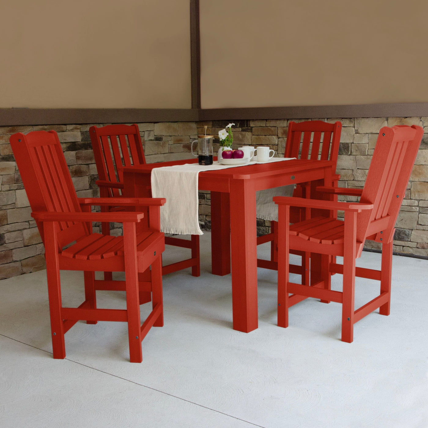 Lehigh 5pc Square Dining Set 42in x 42in - Counter Height Dining Highwood USA 