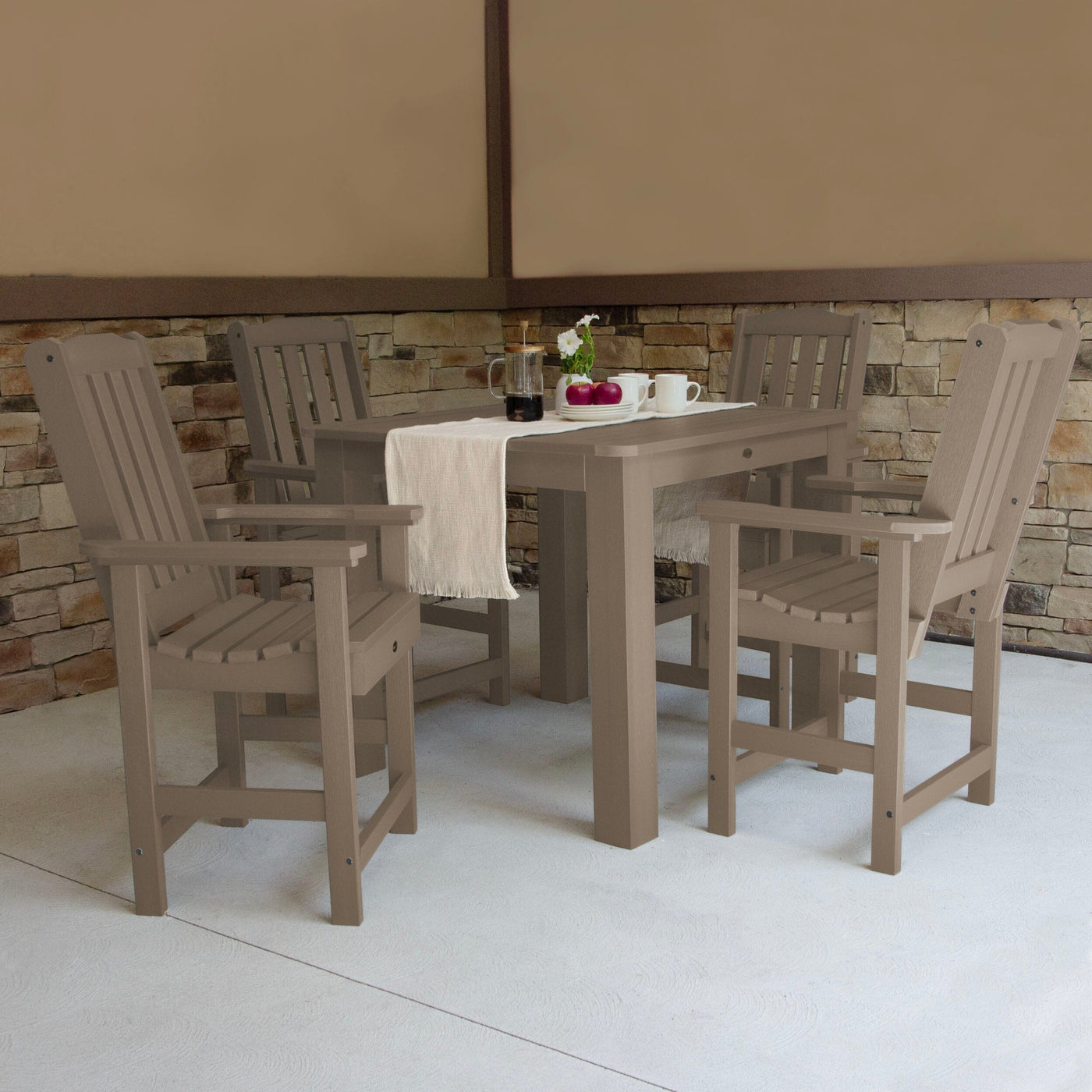 Lehigh 5pc Square Dining Set 42in x 42in - Counter Height Dining Highwood USA 