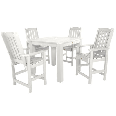 Lehigh 5pc Square Dining Set 42in x 42in - Counter Height Dining Highwood USA White 