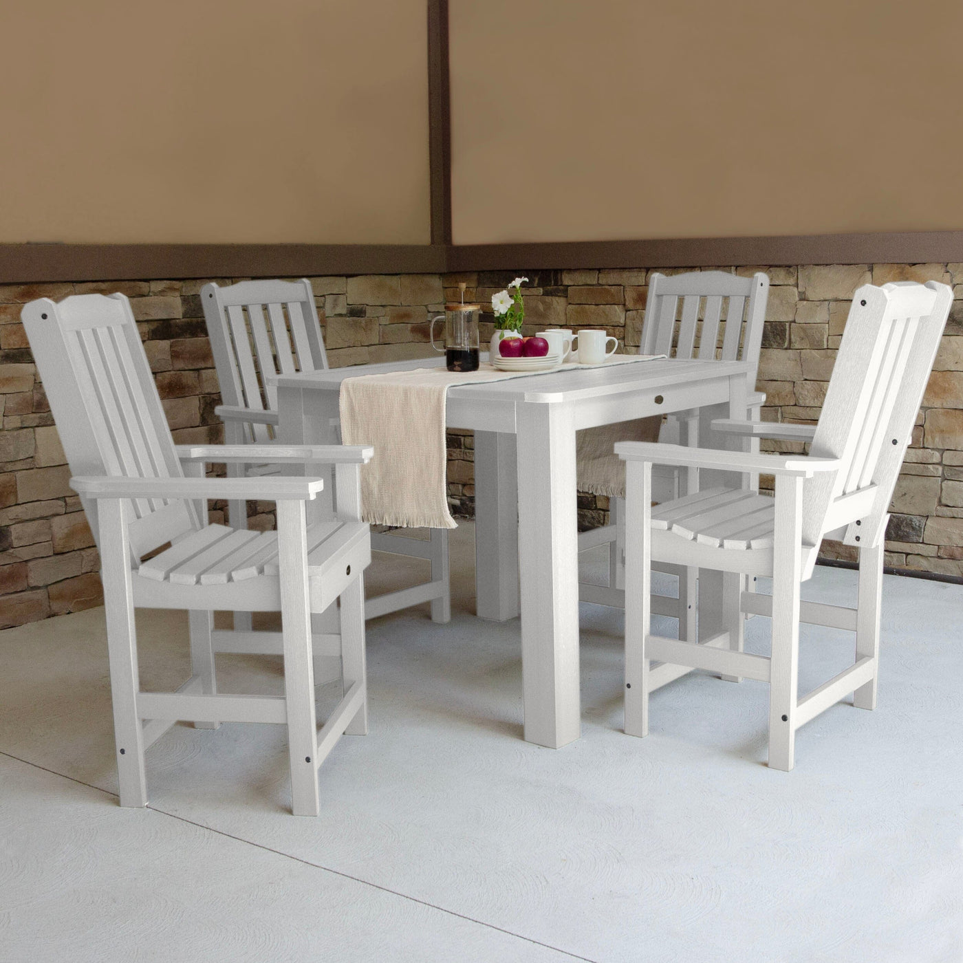 Lehigh 5pc Square Dining Set 42in x 42in - Counter Height Dining Highwood USA 