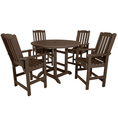 Lehigh 5pc 48in Round Dining Set - Counter Height Dining Highwood USA Weathered Acorn 