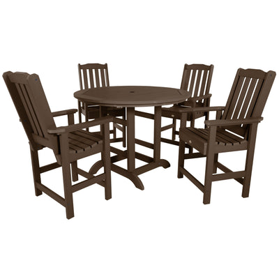 Lehigh 5pc 48in Round Dining Set - Counter Height Dining Highwood USA Weathered Acorn 