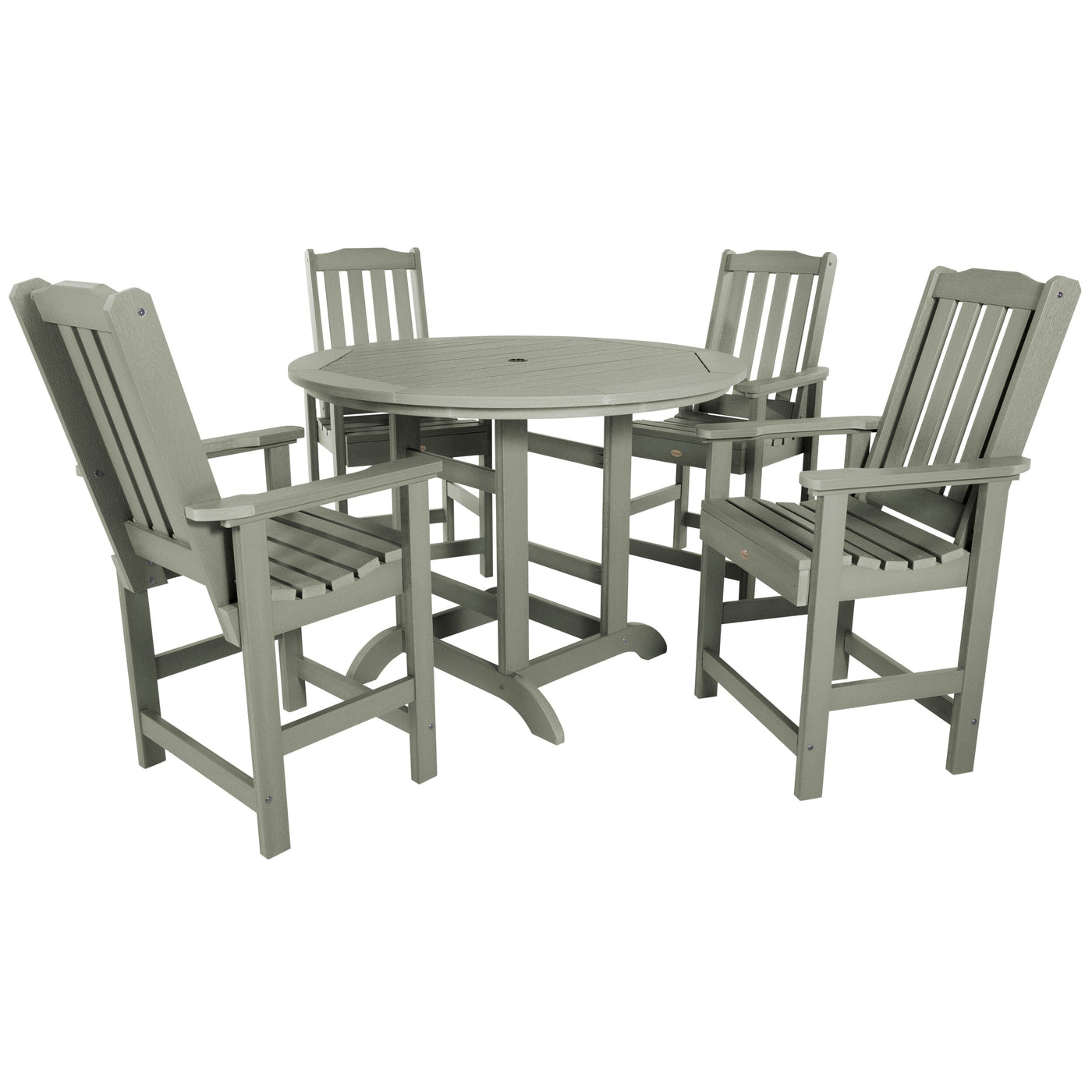 Lehigh 5pc 48in Round Dining Set - Counter Height Dining Highwood USA Eucalyptus 