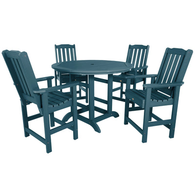 Lehigh 5pc 48in Round Dining Set - Counter Height Dining Highwood USA Nantucket Blue 