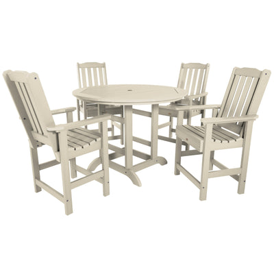 Lehigh 5pc 48in Round Dining Set - Counter Height Dining Highwood USA Whitewash 