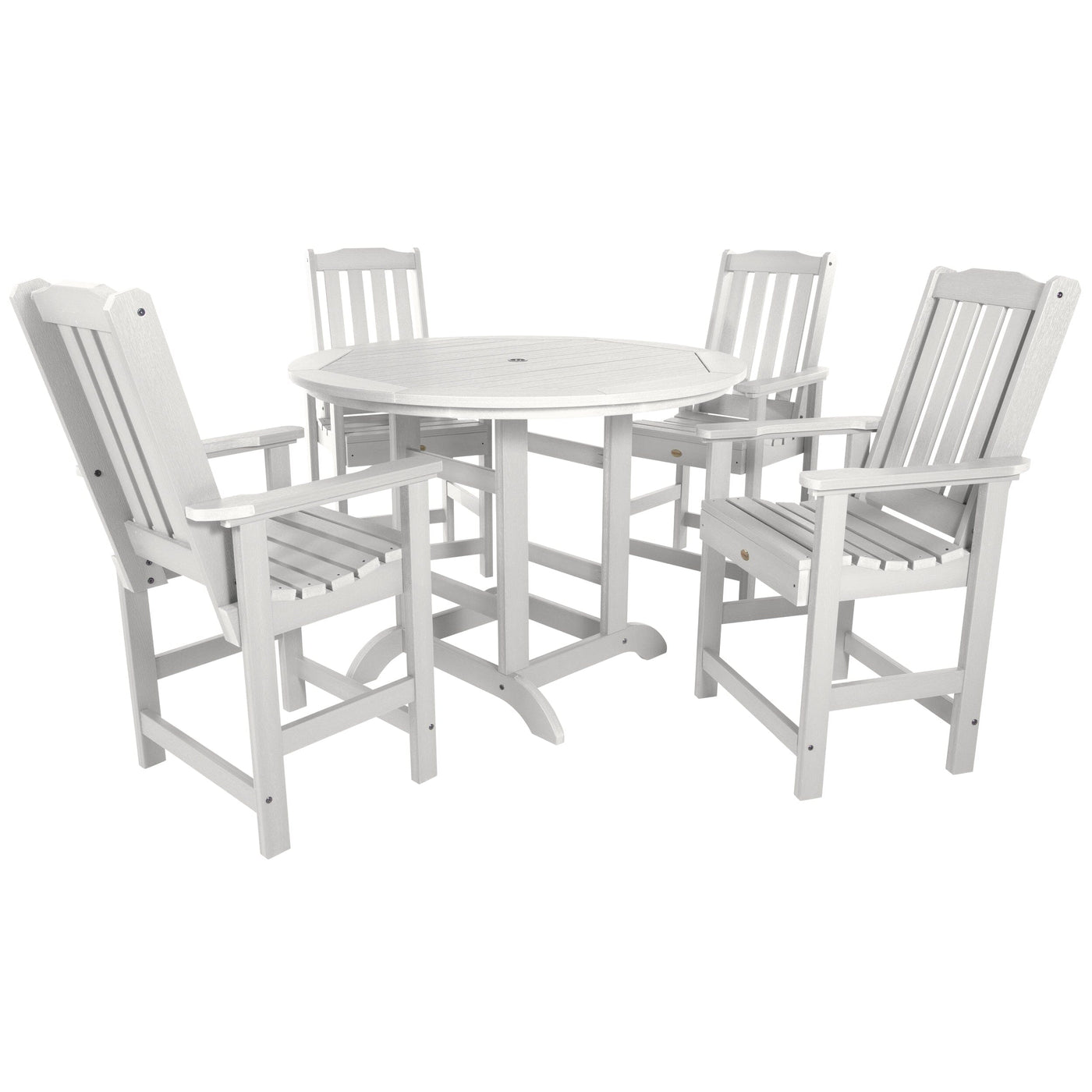 Lehigh 5pc 48in Round Dining Set - Counter Height Dining Highwood USA White 