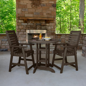 Weatherly 3pc 36in Round Dining Set - Counter Height Dining Highwood USA 