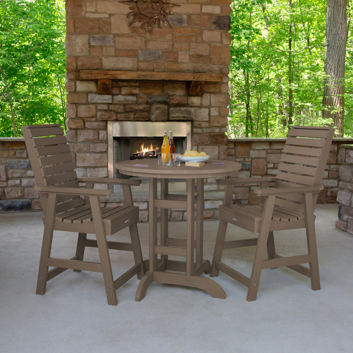 Weatherly 3pc 36in Round Dining Set - Counter Height Dining Highwood USA 