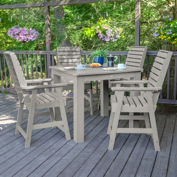 Weatherly 5pc Square Dining Set 42in x 42in- Counter Height Dining Highwood USA 