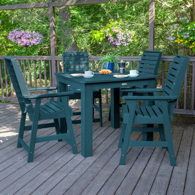 Weatherly 5pc Square Dining Set 42in x 42in- Counter Height Dining Highwood USA 