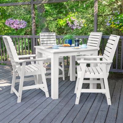 Weatherly 5pc Square Dining Set 42in x 42in- Counter Height Dining Highwood USA 