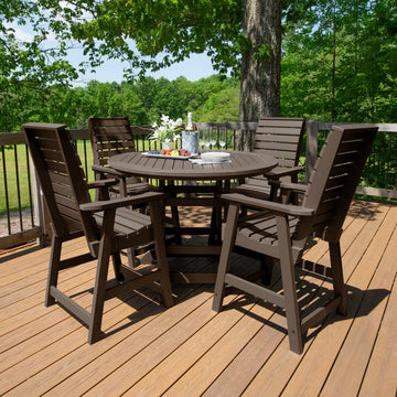 Weatherly 5pc 48in Round Dining Set - Counter Height Dining Highwood USA 