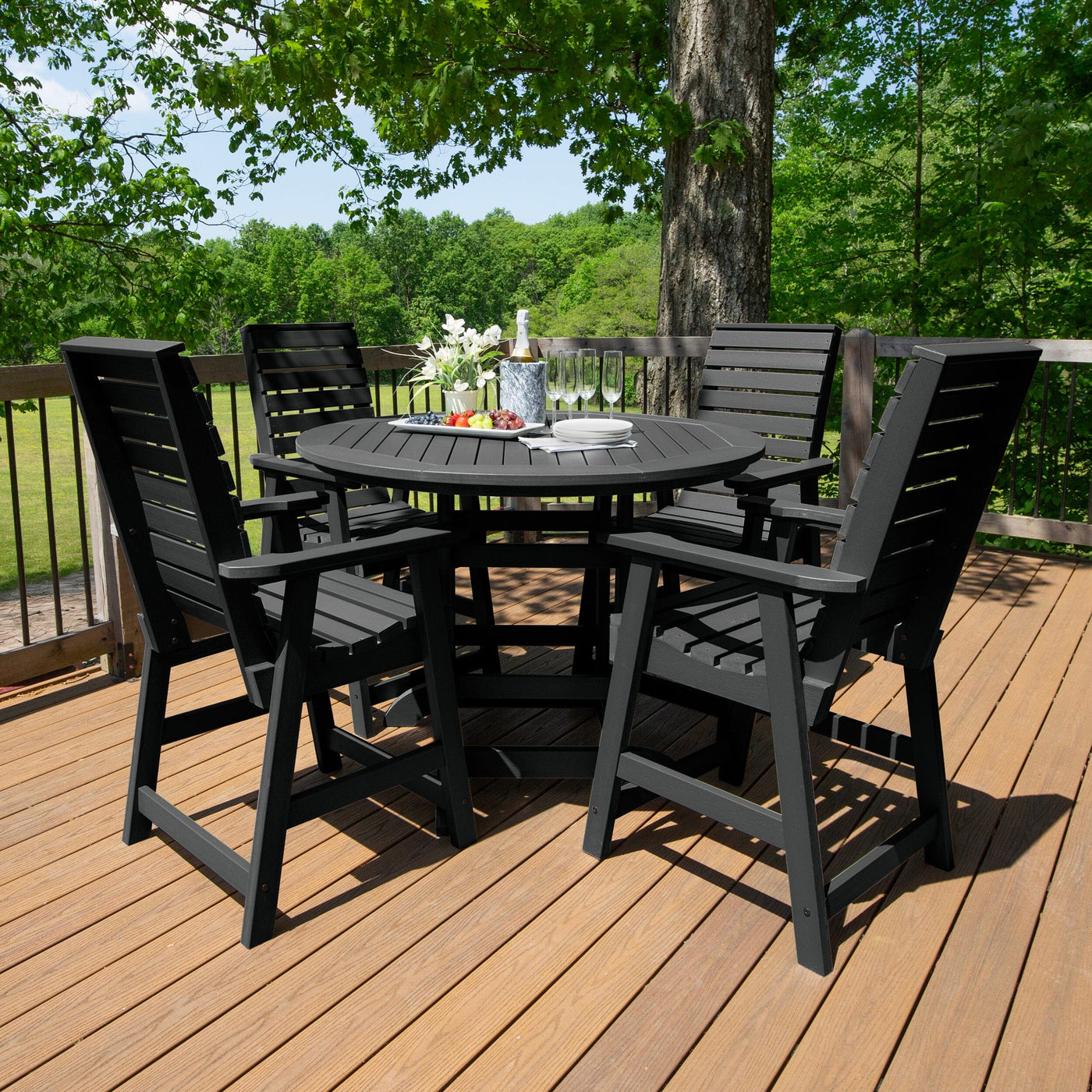 Weatherly 5pc 48in Round Dining Set - Counter Height Dining Highwood USA 