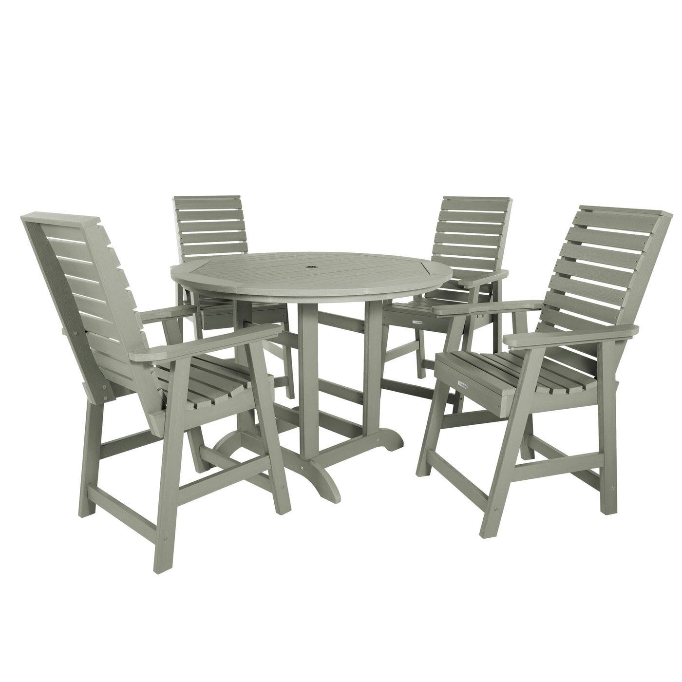 Weatherly 5pc 48in Round Dining Set - Counter Height Dining Highwood USA Eucalyptus 
