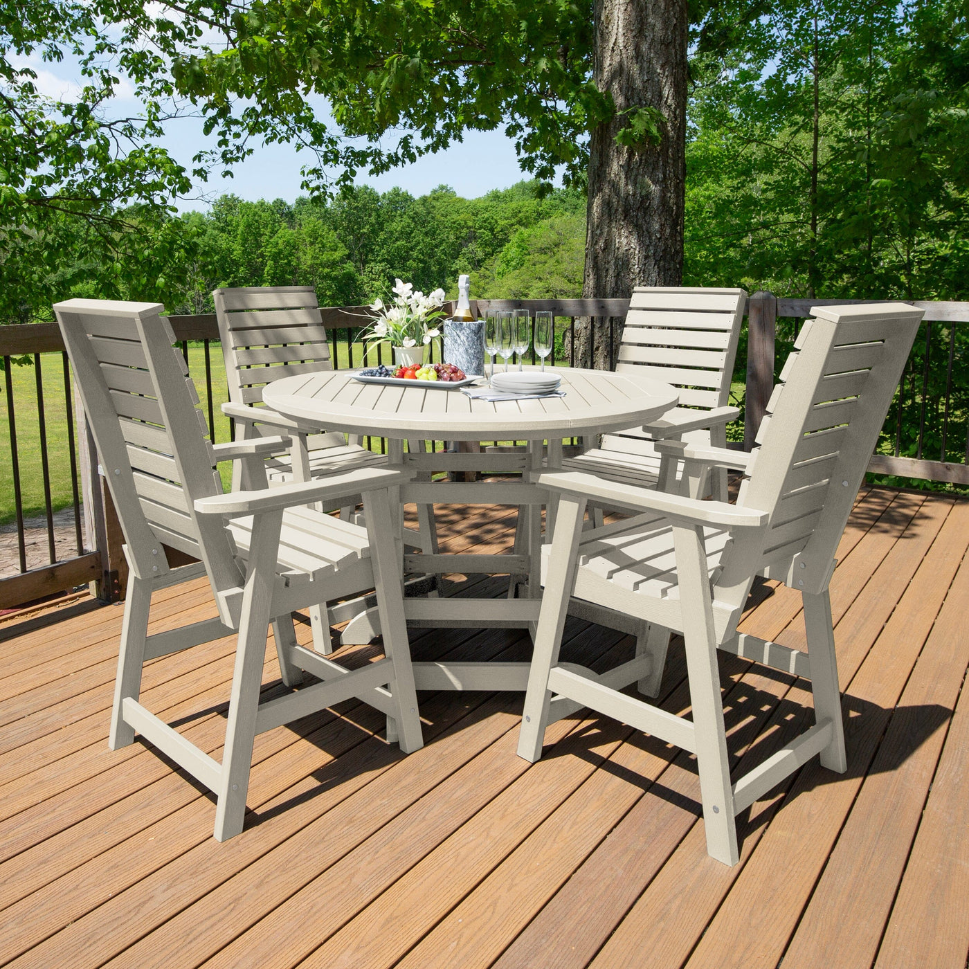 Weatherly 5pc 48in Round Dining Set - Counter Height Dining Highwood USA 