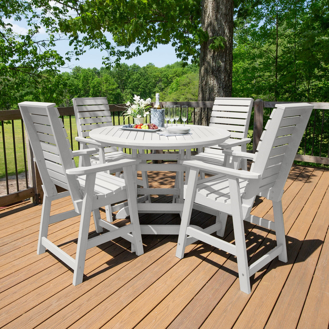 Weatherly 5pc 48in Round Dining Set - Counter Height Dining Highwood USA 