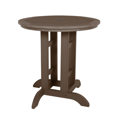 Round 36in Diameter Dining Table - Counter Height Dining Highwood USA Weathered Acorn 