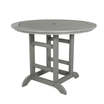 Round 48in Diameter Dining Table - Counter Height Dining Highwood USA Coastal Teak 