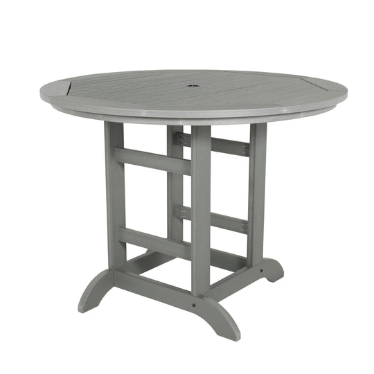 Round 48in Diameter Dining Table - Counter Height Dining Highwood USA Coastal Teak 