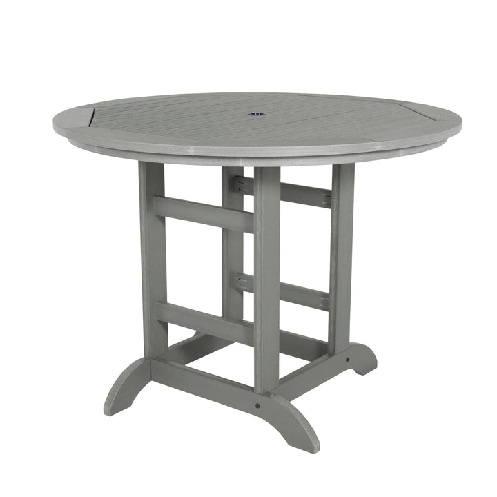 Round 48in Diameter Dining Table - Counter Height Dining Highwood USA Coastal Teak 