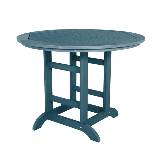 Round 48in Diameter Dining Table - Counter Height Dining Highwood USA Nantucket Blue 