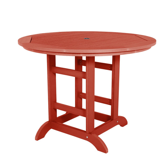 Round 48in Diameter Dining Table - Counter Height Dining Highwood USA Rustic Red 