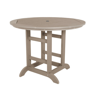 Round 48in Diameter Dining Table - Counter Height Dining Highwood USA Woodland Brown 