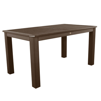 Rectangular 42in x 72in Outdoor Dining Table - Counter Height Dining Highwood USA Weathered Acorn 